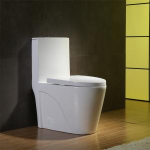 China Fully Glazed Trapway Elongated CUPC Toilet For Small Space Slow Down Seat Cover wholesale