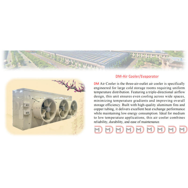 Refrigeration Cold Room Evaporator with Long Operating Cycle Fin Distance 4.5mm Or Customized