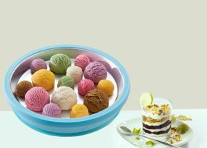 China Mini Fried Ice Cream Roll Machine Household Instant Ice Cream Maker Blue Colour wholesale