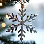 Winter Themed Decorations With Crystal Elegance Snowflake Ornament For Business