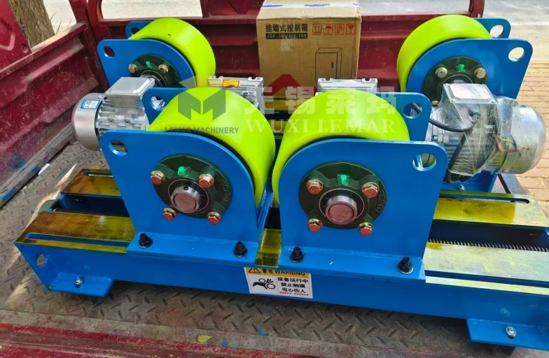 3 Ton Adjustable Welding Turning Rolls Manual Screw Adjust Tank Rotation Roller