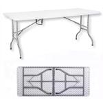 Outdoor Plastic Metal Folding Coffee Picnic Dining Table for Garden Party Event
