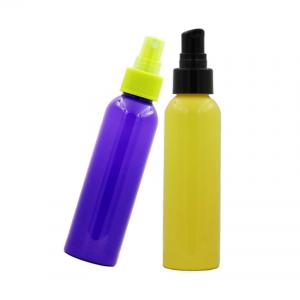 China 160ml Opaque Plastic Yellow Spray Bottle Purple With Black Yellow Spray Heads wholesale