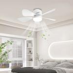 Fan Light Dimmable Kitchen E26 E27 Bulb 5 Blades Socket Fan Remote Control