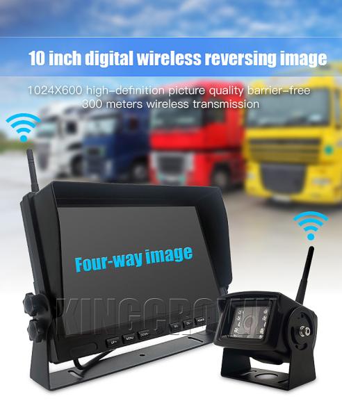 Infrared Waterproof Wireless Trailer Backup Camera 140 Degree View Large