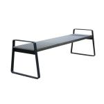 Street Furnitures 1800L*575W*540H Mm White Iron Garden Bench