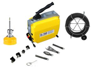 China Sectional Electric Drain Cleaning Machine Yellow For Max 6 Inch Pipe wholesale