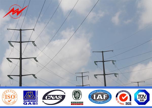Hot Dip Galvanization Steel Tubular Pole For 69kv Power Distribution Line