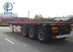 3 Axle Flatbed Semi Trailer With 28T Single Speed Leg And Guangdong Fuwa Brand
