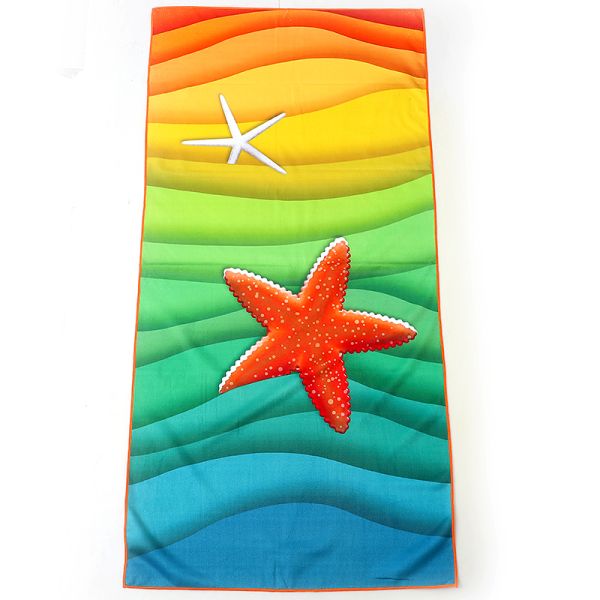 Customized Designs Supported Super Soft Printed Microfiber 100% Polyester Beach Towel