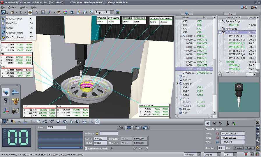 Mold Industry Coordinate 3D Measuring Machine Powerful Software 0.1um Resolution