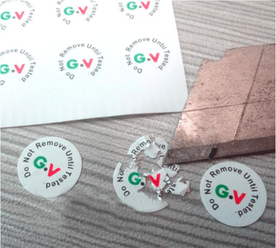 Customized Vinyl Destructive Fragile Eggshell Stickers Label Warranty Packing Label
