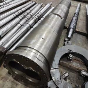 China Conical Twin Screw Barrel Nitrided Bimetallic Screw For Extruder Machine wholesale