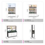 Beauty Store Stand Platinum Wooden Island Cabinet With Led Lights For Branded