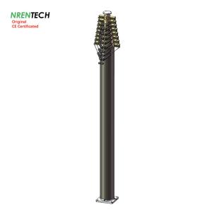 China 15m lockable pneumatic telescopic mast 30kg payloads 2.8m closed height for portable antenna wholesale