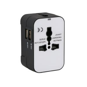 China PC ABS Multiple Adapter Plug 110V Universal Travel Adapter With USB wholesale