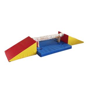 China PVC Material Kids Gymnastics Wedge Mat , Cheese Wedge Mat For Kindergartens wholesale
