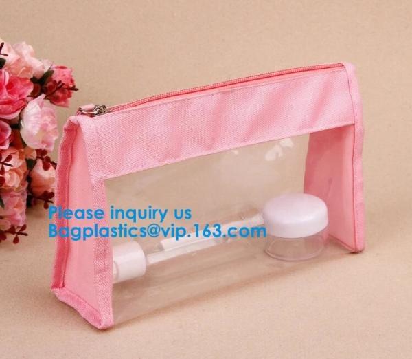 Custom PVC cosmetic bag Zipper Clear Toiletry Bag,Promotional Travel Bag pvc