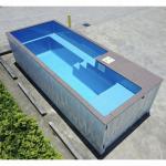 Outdoor Customized Color 20' 40' Shipping Container Swimming Pool With 2" Thick