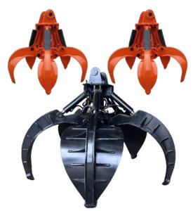 China Four Claw Stone Grapple For Excavator Q355B Q345B Q690D Material wholesale