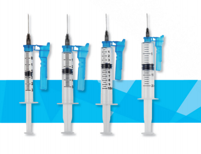 FDA510K CE ISO Sterile Medical Disposable Syringe With Safety Needle For Medical Use