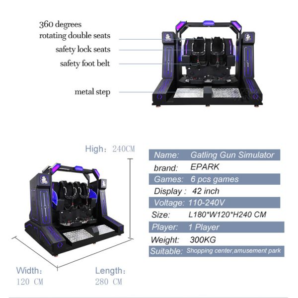 9D Pendulum Virtual Reality Simulator 720 Degree Rotation 10 Themes