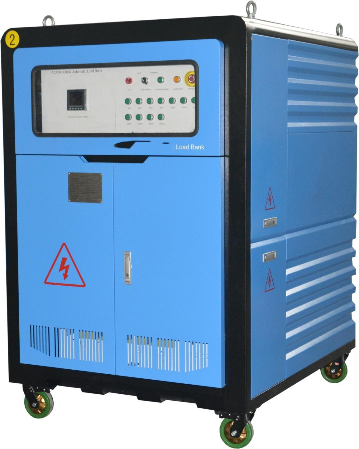 Testing diesel generator 400v 50hz 3 Phasse 4 Wire 100kw resistive load bank
