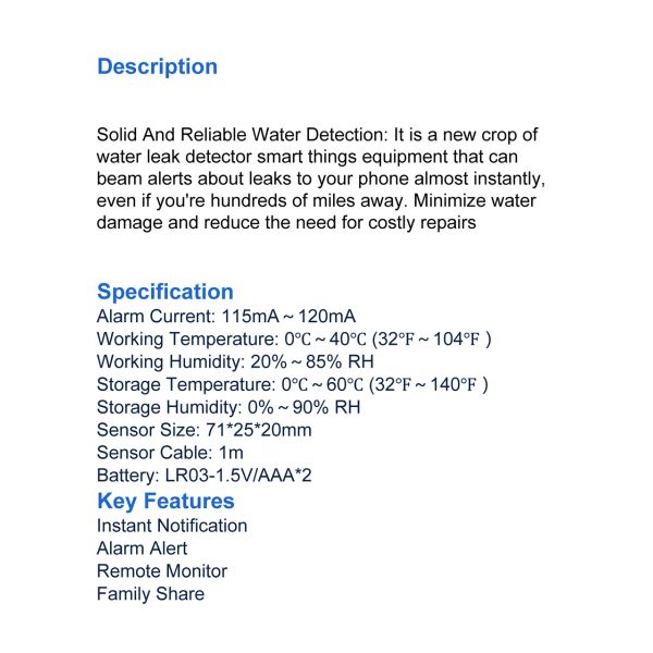 Wi-Fi Smart Water Leak Sensor(WS-01)