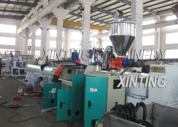 Plastic PE Pipe Production Line High Output Speed Adjustable Lower Energy