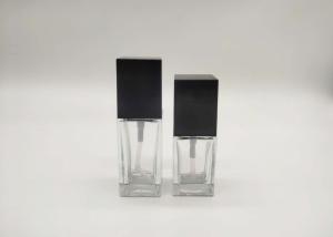 China ISO Label Transparent 30ml 50ml Glass Cosmetic Bottles wholesale