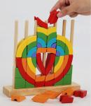 Unisex Rainbow Blocks Montessori Interactive Educational Toys For Early
