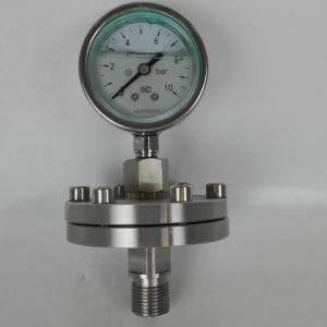 China 100Mpa Diaphragm Pressure Gauge Stainless Steel Flange Type wholesale