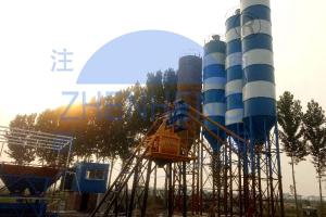 China HZS75 Dry Batch Concrete Plant , Twin Shaft Concrete Batch Mix Plant wholesale