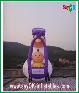 China Blow Up Cartoon Characters Cute 2m - 8m Inflatable Cartoon PVC Purple White For Advertising wholesale