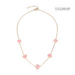 40CM 18k Gold Stainless Steel Necklace 5 Heart Trendy Luxury Jewelry