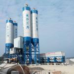 HZS35-75 Concrete Mixing Plant With Screw Conveyor / Cement Silos / Lifting