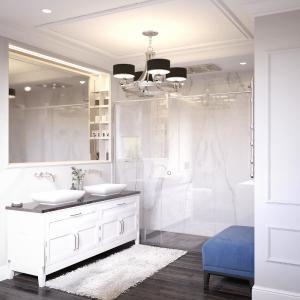 China Customized Euclidean White Bathroom Cabinet with Stainless Steel Tower Rack wholesale