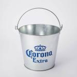 12L Metal Wine Bucket 4 Color Galvanized Ice Bucket With Handle