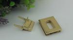 Factory Price Nickle Free Plating Gold Zinc Alloy Rectangle Metal Twist Turn
