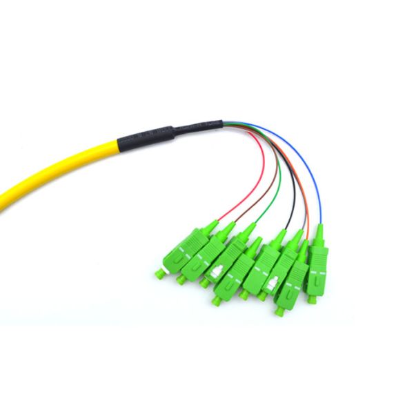 Bundle SM Optical Fiber Pigtail Patch Cord 8 Core Multimode With SC / APC Connector