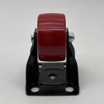 Red Polyurethane Light Duty Swivel Caster Furniture Cart Wheel 1.5 Inch