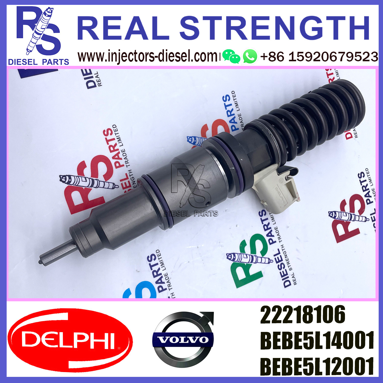 DELPHI 4pin injector 22218106 Diesel pump Injector V-O-L-V 22218106 BEBE5L14001 BEBE5L12001 E3.5 for VOVLO MD16 US13