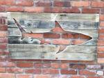 Shark Shape Hanging Wooden Wall Plaques 30 X 60 Cm Size Long Life Span
