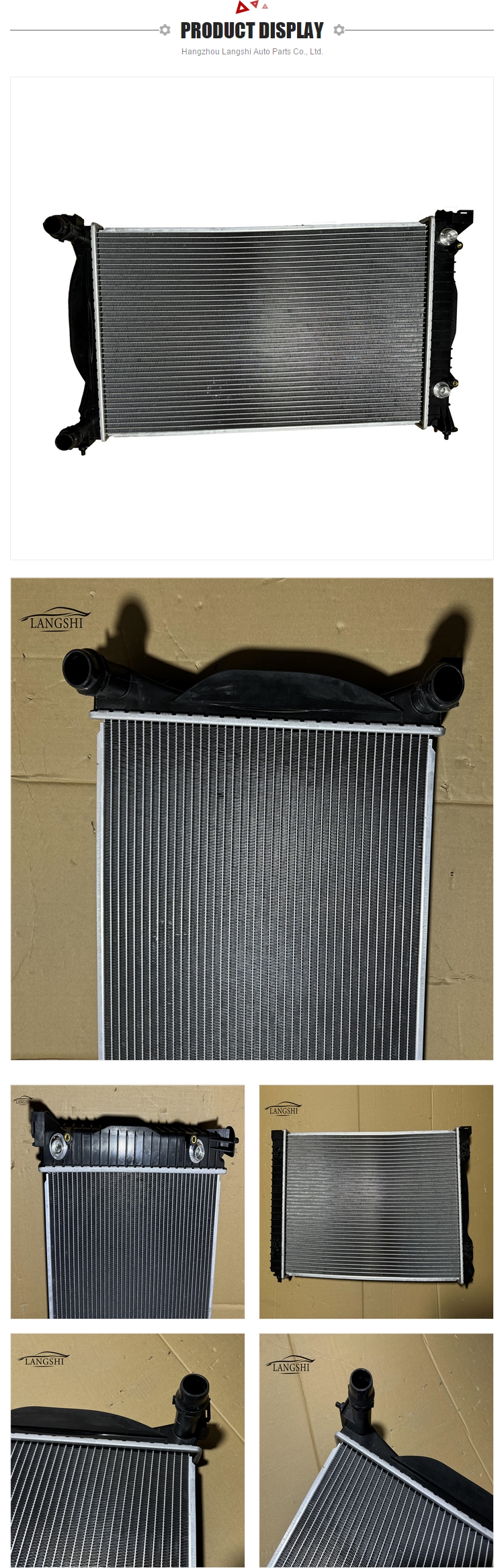 8E0121251L OE NO. Radiator and Water Tank for Audi A4 AT 8E0121251B 1999-2012 Edition