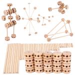 3D Construct Fort Wooden Building Blocks Toy Creative DIY For Children