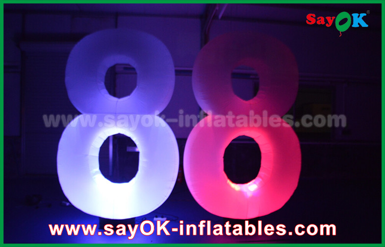 Jellyfish Type Inflatable Lighting Decoration LED Light Numbers 8 8 For Showing