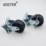 Ball Bearing Fixed Flat Universal PP Caster Wheel for Furniture Hardware