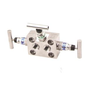 China 6000psi 200C Instrument Three Way Manifold Valve 1/2 Female NPT Needle Valve Manifold wholesale