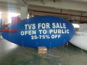 China customized giant advertising lighting inflatable dark blue zepplin wholesale