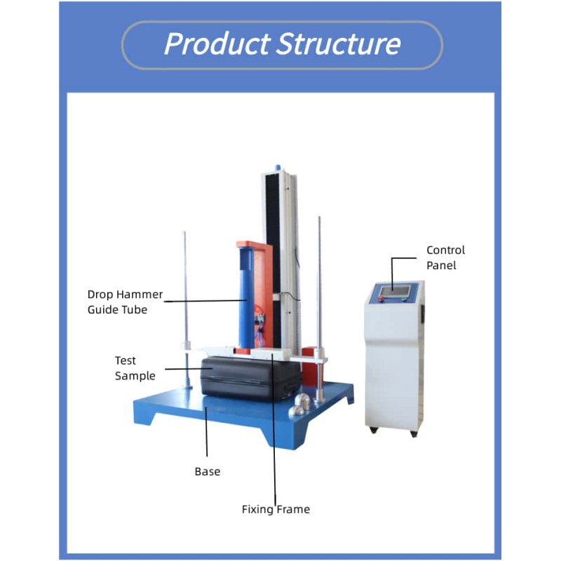 Automatic Luggage Drop Hammer Tester Suitcase Shell Impact Resistance Test Equipment for QC Inspection